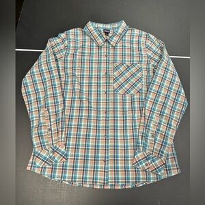 Patagonia Women's Self-Guided Hike Shirt SP19 Plaid - L - 40-50+ UPF